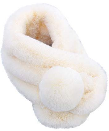 Vasreyy Damen Schal Winter Einfarbig Plüsch Schal Warm Winterschal Dicke Schlauchschal Pelzkragen Halstuch Elegant Damenschal Thermal Lätzchen Kunstpelz Schal Weiche Plüschschal für Frauen Mädchen