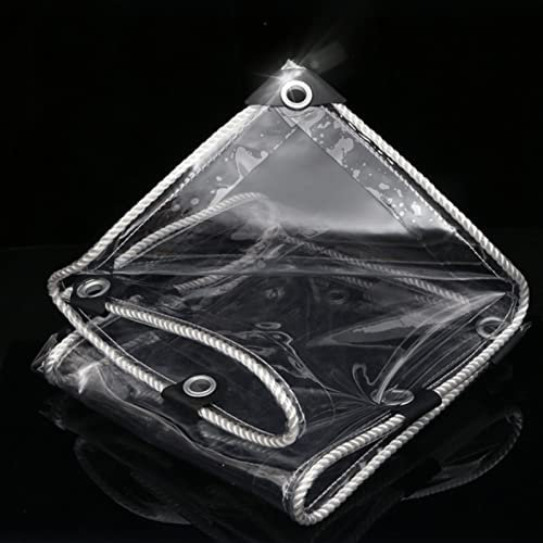 tyfuture Outdoor Clear Waterproof Curtain PVC Pergola Side Panels Built In Rustproof Aluminium Eyelets Tarpaulin jor Patio Garden Gazebos Plant (Color : Clear, Size : 3x4m)