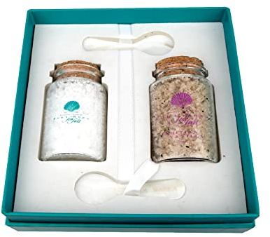 well2wellness® Bora Bora Sea Salt – Meersalz im 2-fach Set mit den Sorten Natur Pur und Vanille by Salzarena