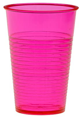 HAB & GUT -KB004- Vasos de plástico, como Vidrio, 21 cl, 4 Piezas - Rosa