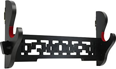 Dfdvye Schwerthalter Katana Wandhalterung 1 Tier Samurai Schwert Display Rack Wand Wakizashi Tanto Wandaufhänger Schwert Rack Schwert Stand Display