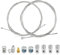 PUCIO 2 Stück 2M Universal Reparaturset Gaszug Schaltzug Kupplungszug Fahrrad Roller Mofa Moped mit 9x Nippel Motorrad Universal Seilzug für Mofa Moped, Fahrrad, Roller
