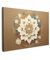 MuchoWow© Leinwand Bilder 60x40 cm Wanddeko Wohnzimmer Aesthetic Room Decor Deko Zimmer Wandbilder Modern Fotogeschenke Mandala - Blumen - Weiß - Braun