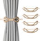 Pretty Jolly Vorhang-Raffhalter aus natürlichem Jute-Seil, Boho, rustikaler Stil, dekorative Raffhalter, Bauernhaus, handgewebte Vorhanghalter mit Holzclub für Zuhause und Büro, Vorhänge
