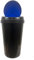 Easy Shopping® 45L Large Recycling Bin Black Body with Colour Coded Lid Touch Top Lid for Home Office Business Commercial 45 Litre Waste Dustbin (Blue)
