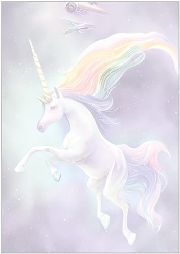 Briefpapier Einhorn DIN A4 - Papier Unicorn - 20 Blatt - Motiv Nr. 033 | 80g/m²