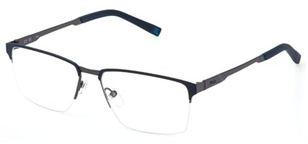 FILA Brille mit Sehstärke für Herren optional mit Sonnenbrillentönung oder Blaulichtfilter, Quadratisch, gefertigt aus Metall (inklusive Brillenetui)
