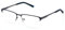 FILA Quadratisch Edelstahl Brillen in Glänzend Gun mit Glänzenden Blauen Teilen für Herren, Brille mit Sehstärke, optional mit Sonnenbrillen tönung oder Blaulichtfilter (Modell VFI714)