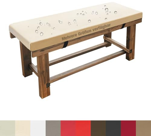Lsjoaw Bankauflage 130X50X3CM Wasserdicht Sitzauflage Bankkissen Sitzkissen Gartenbank Auflage Schaukel Kissen für Gartenbank Schwingen Bankpolster Outdoor für Fensterbank Gartenkissen Beige