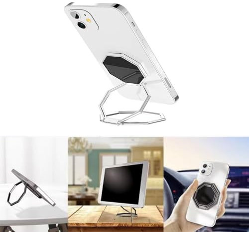 BOBOZHONG Phone Ring Holder Finger Kickstand,Foldable Metal Finger Grip Ring Holder Kickstand Cell Phone Stand Phone Holder Compatible with Most Smartphones