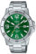 Casio MTP-VD01D-3BV Enticer - Orologio sportivo analogico casual in acciaio inox, da uomo, verde, verde, Verde