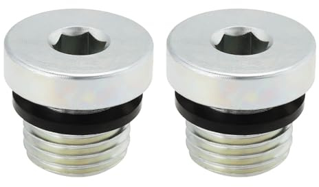 Create idea 2Pcs M14x1.5mm Carbon Steel Sealing Plug with Rubber Gasket Inner Hexagonal Water Pipe Plug Used for Sealing Hydraulic Oil Pumps Pipeline Sealing and Blockage