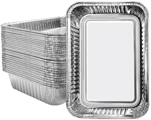 LHAODDUO 15/30 Pezzi di teglia monouso in Carta stagnola for Cottura, Riscaldamento, conservazione(30pcs)