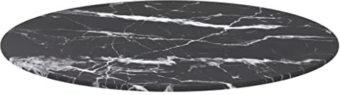 Annlera Tischplatte aus Gehärtetem Glas Runder Desktop Glasplatte Ersatztischplatte Schutzplatte für Esstische Couchtische oder Gartentische Leicht zu Reinigen Schwarz 60x0,8 cm