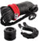 LDHHYH 6MM x 15M Synthetic Winch Rope, 11,000 lbs Synthetic Winch Line Cable Rope with Hook, Universal Fit for Truck SUV Large Off-Road Vehicle