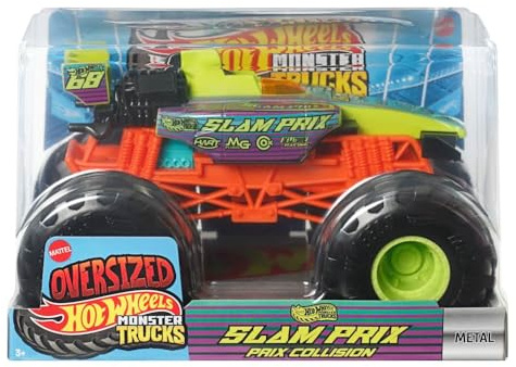 Hot Wheels Monster Trucks 1:24 Scale Racecar Toy for Ages 3+