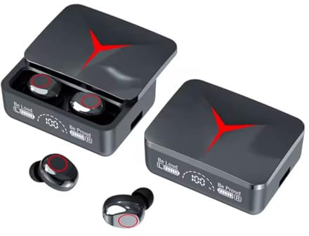 Genérico Auriculares inalámbricos Bluetooth M90 Pro, Cascos Bluetooth V5.3 con Sonido Envolvente, HI-FI Estéreo. Audifonos Inalámbricos Impermeable IPX-6, para iOS, Android y PC