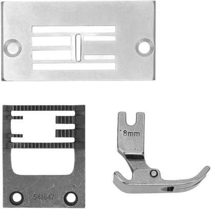 Jerli flyer Nähnadel-Platte Edelstahl, leicht zu montieren, Nadelplatte Ersatz mit Presser fuß für Zickzack-Maschine