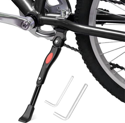 GTNCE Fahrradständer 20–29 Zoll Höhenverstellbar, Stabiler Fahrrad Seitenständer mit Rutschfestem Gummifuß und Inbusschlüssel, Fahrradständer für Mountainbike, Rennrad, Trekkingrad, Cityrad