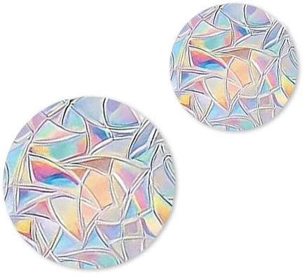 Prisma Fensteraufkleber,Rund Prismen Fensteraufkleber,PVC Suncatcher Sticker,Vogelschutz für Glasscheiben,Fenster Aufkleber Regenbogen,Sonnenfänger Aufkleber,Vogel Anti Folie,für Türen Fenster