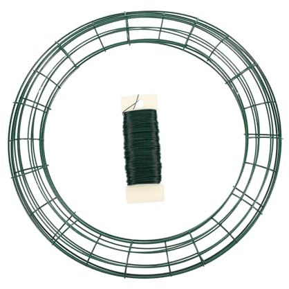 CLISPEED 3 Stück Metallkranzring 40cm Runder Draht Kranzrahmen Mit Floristendraht Selbstgemacht Kranz Accessoire Für Weihnachts- Hochzeits Und Festtagsdekoration