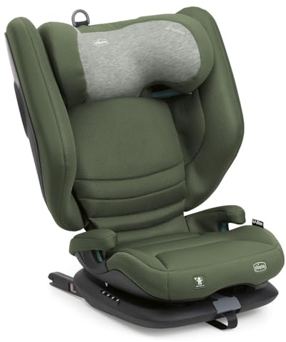 Chicco Fold&Go S i-Size (ECE R129/04), Kindersitz 100-150 cm, mit starren Isofix Konnettoren, Gruppe 2/3 für Kinder von 3-12 Jahren, Neigbar und faltbar, Seitenschutz, Höhe und Breite verstellbar