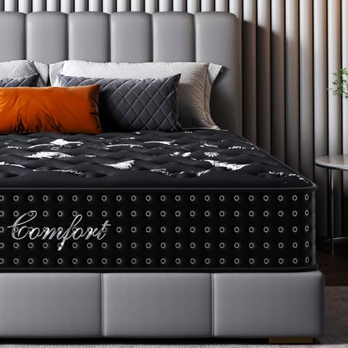 Niqooia 160x200 matratzen Höhe 25cm Federkernmatratze, Härtegrad H4, 7 Zonen Taschenfederkernmatratze mit Hochwertigem Schaumstoff für Ergonomische, knitstoff mit angenehmer Oberfläche