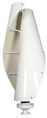 Generatore di turbina eolica verticale 3kw 4kw 6kw Turbina Maglev permanente ad asse 12v 24v 48v con controllo MPPT per casa, barca, marina, giardino(White,Mppt controller,48V)