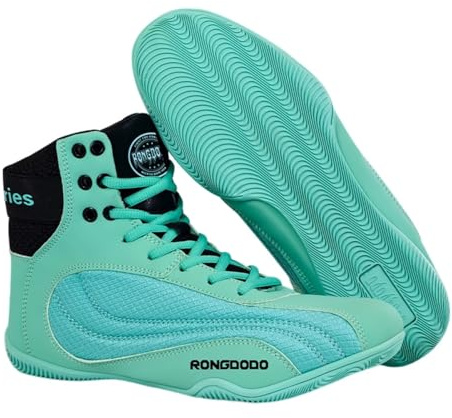 Hixingo Chaussures de Lutte pour Homme Femme 36-46, Chaussures de Boxe avec Antidérapantes Semelles en Caoutchouc Légère et Respirantes pour Boxe, Kickboxing, Lutte