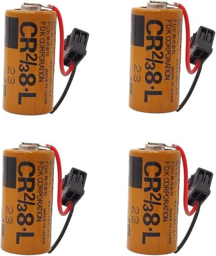 HUOYALU Batterie CR2/38-L 3V 2000mAh Compatible pour Batterie au Lithium Fuji CR2/3 8.L 3V PLC FDK CR2/38.L avec tête Noire,B