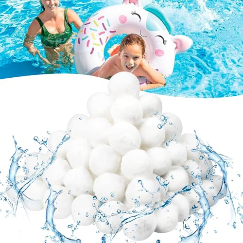 Zikenis 1000g Palline filtranti per impianto di filtraggio a Sabbia | per Piscina Possono sostituire 30 kg di Sabbia filtrante,per Convient à Divers SystèMes De Filtration
