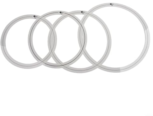 Trommelschalldämpfer Ringe 4er Set für 10 12 14 16 Zoll Snare und Tom Drums zum Dämpfen von Obertönen und Formklang (A)