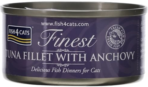 Fish4cats Can Tuna Fillet With Anchovy 70gPack of 10