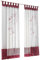 1er-Pack Gardine Schlaufen Gardinen mit Blumen Bestickt Transparent Voile Vorhang (BxH 140x225cm, Beere)