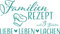 GRAZDesign Wandtattoo Wohnzimmer Familie Familienrezept mit 3 Zutaten, Lustig Sprüche Flur, Küche, Wandaufkleber selbstklebend, Wandsticker modern, 100x57cm, 054 türkis