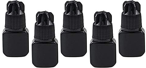 dailymall 5 Pcs Empty Glue Bottles Eyelash Extensions Adhesive Tools Storage Container - 5ml