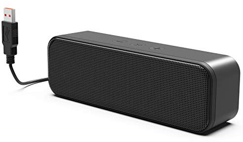 [Newer] USB Computer Speaker for Desktop, Laptop Speaker, PC Speaker, Small Computer Soundbar with Hi-Quality Sound, Loud Volume, Rich Bass, Volume Control