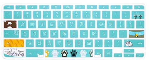 WYGCH Silicone Keyboard Cover Skin for HP Chromebook 14-db 14-ca 14-ak Series/Chromebook 14 G2 G3 G4 G5 / Chromebook 11 x360 11.6/Chromebook 11 G2, G3, G4, G5, G6 EE, G7 EE 11.6,Cute Cat Claw
