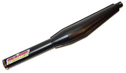 Fuego Auspuff Schwarz (Resonanzkammer) Leistungsfördernd, cross für Kreidler/Zündapp 28mm schwarz