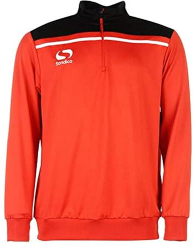 Sondico Precision Quarter Zip Sweatshirt - Adult [Small] [Red/Black] /Sportswear