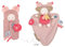 Doudou et Compagnie - Doudou Souris - Doudou cape - Rose - 25 cm - DOUDOU PAPILLOTE - DC3952