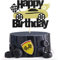 Siipoo Glitter Car Birthday Cake Topper, Black Gold Glitter Race Car Cake Topper Race Car Themed Party Supplies Decorations