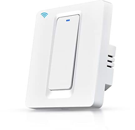 XUELILI WiFi Water Heater Switch, Immersion Heater Smart Timer Switch, Voice Control Smart Boiler Button Switch Compatible with Alexa and Google Assistant, White, 4000W, 20A, DS-102BWN