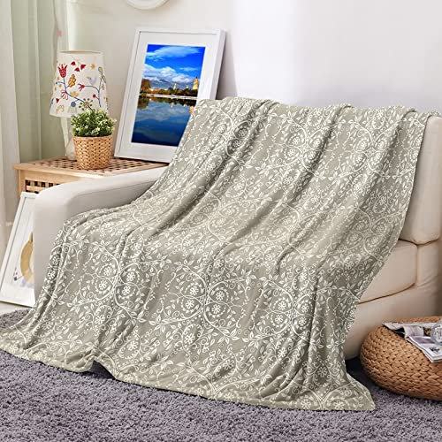 Daesar Wohndecke Kuscheldecke 180X220,Decke Winter Filigran Gemustert Winterdecke Warm