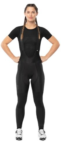 SIROKO - Salopette Lunga da Ciclismo da Donna SRX Premier - M - Nero