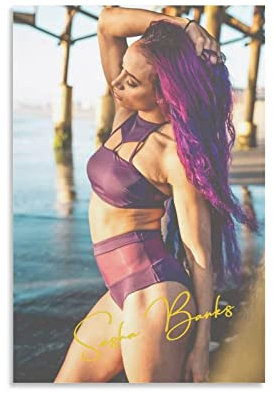 AIPHE Kunstwerk Malerei Leinwanddrucke Sasha Banks Poster Home Einrichtung Dekoratives Wohnzimmer Schlafzimmer 60x90cm Kein Rahmen