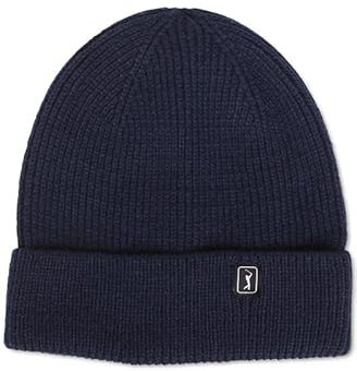PGA TOUR Unisex Beanie-Mütze aus recyceltem Polyester, True Black Iris, Einheitsgr��e