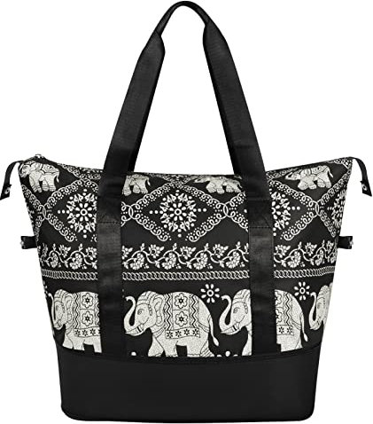 HUA ANGEL Damen Reisetasche Leichtgewicht Sporttasche Wasserdicht Weekender Tasche Übernachtungstasche mit Nass- und Trockentrenntasche für Reisen Yoga Fitnessstudio Training Schwimmen