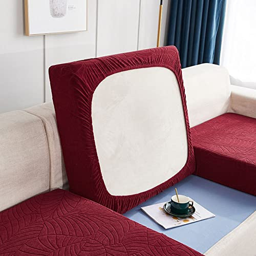 BOLUXIU Sofa Sitzkissenbezug, Wasserdichter Elastischer Sofasitzbezug, Möbelbezug, rutschfest weich, Sofakissenbezug mit elastischem Boden