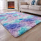 MARATIP Plüsch Teppich, Flauschiger Rundteppich für modernes Wohnzimmer, Kinder Mädchen, weicher und flauschiger Teppich für Schlafzimmer/Wohnzimmer/Kinderzimmer (Blau Lila, 120 x 160 cm)